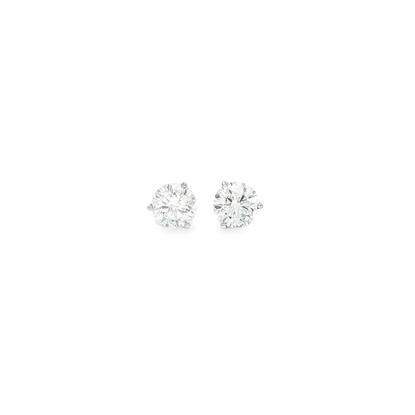 14K White Gold 1.04ctw Lab-Grown Round Diamond Martini Stud Earrings Jo & Co. Jewelers Hardy, VA