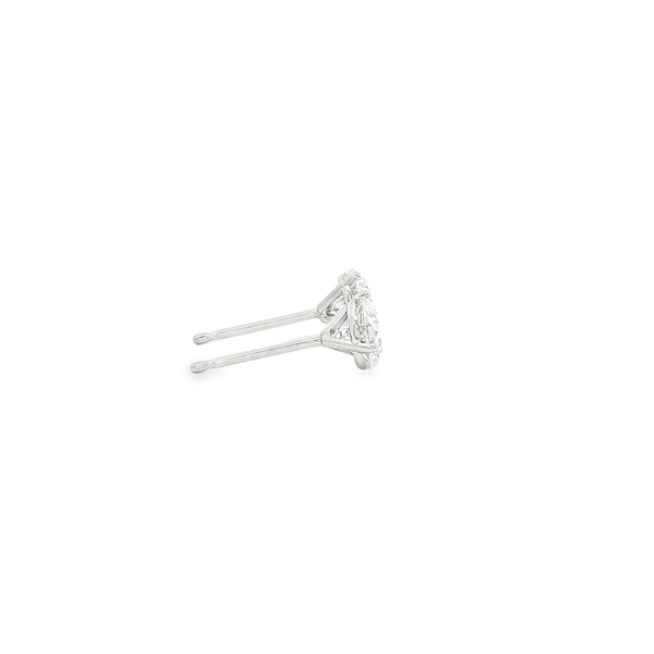14K White Gold 1.01ctw Lab-Grown Round Diamond Martini Stud Earrings Image 2 Jo & Co. Jewelers Hardy, VA