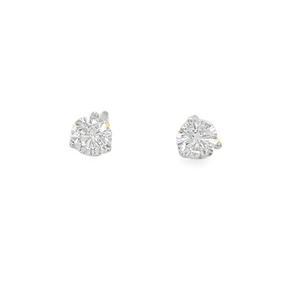 14K White Gold Lab-Grown Round Diamond Martini Stud Earrings Jo & Co. Jewelers Hardy, VA