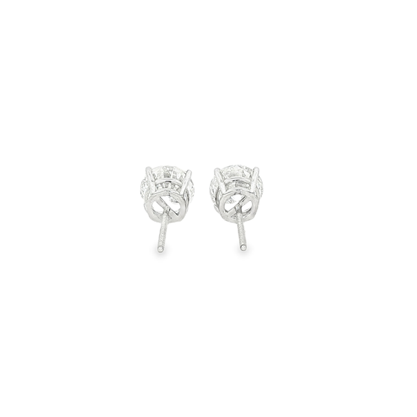 14K White Gold 2.02ctw Lab-Grown Round Diamond Screwback Stud Earrings Image 3 Jo & Co. Jewelers Hardy, VA