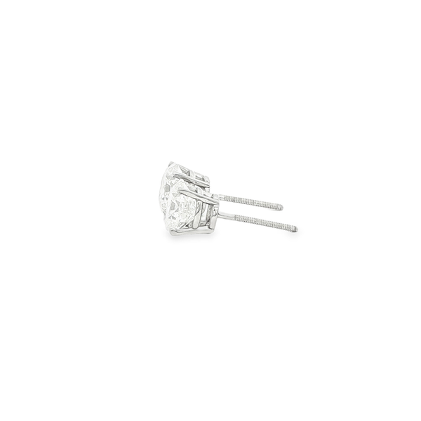 14K White Gold 2.02ctw Lab-Grown Round Diamond Screwback Stud Earrings Image 4 Jo & Co. Jewelers Hardy, VA