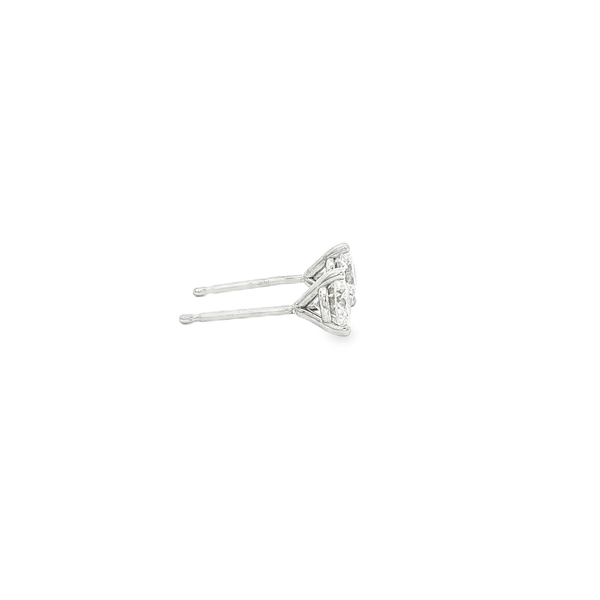 14K White Gold .71ctw Lab-Grown Round Diamond Martini Stud Earrings Image 2 Jo & Co. Jewelers Hardy, VA