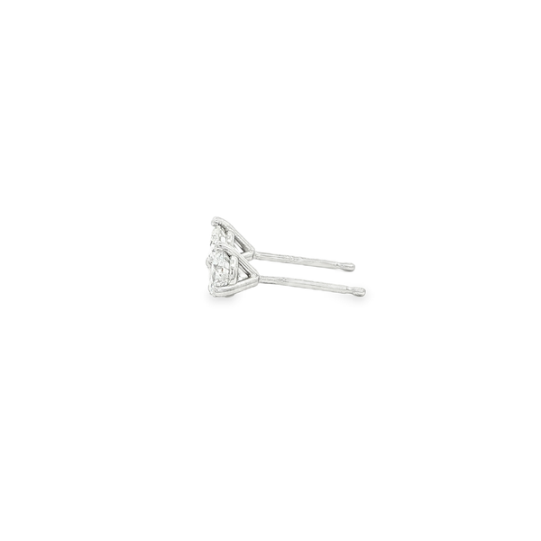 14K White Gold .72ctw Lab-Grown Round Diamond Martini Stud Earrings Image 4 Jo & Co. Jewelers Hardy, VA