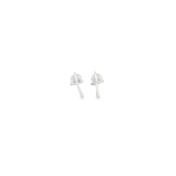 14K White Gold .28ctw Lab-Grown Round Diamond Martini Stud Earrings Image 3 Jo & Co. Jewelers Hardy, VA