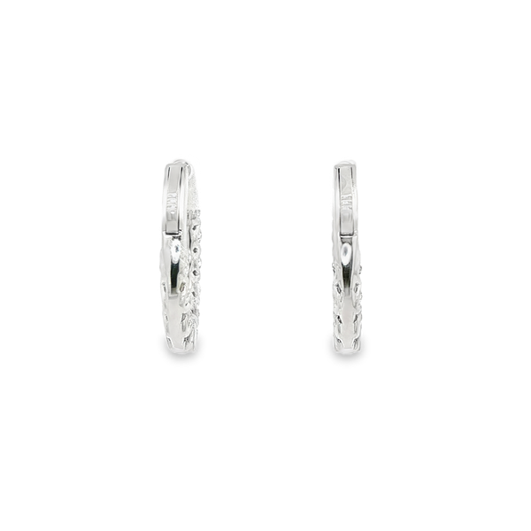 14K White Gold 2.36 CTW Lab-Grown Diamond Inside-Out Hoop Earrings Image 3 Jo & Co. Jewelers Hardy, VA