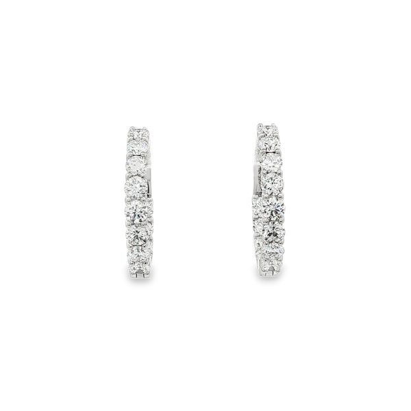 14K White Gold 2.36 CTW Lab-Grown Diamond Inside-Out Hoop Earrings Jo & Co. Jewelers Hardy, VA