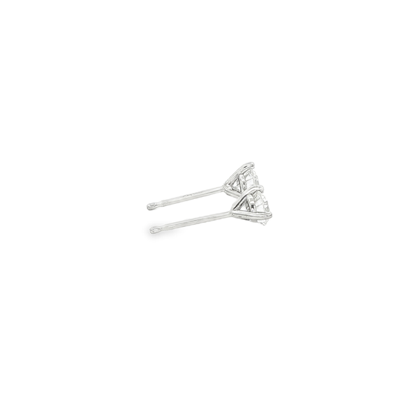 14K White Gold Lab-Grown Diamond Martini Stud Earrings Image 2 Jo & Co. Jewelers Hardy, VA