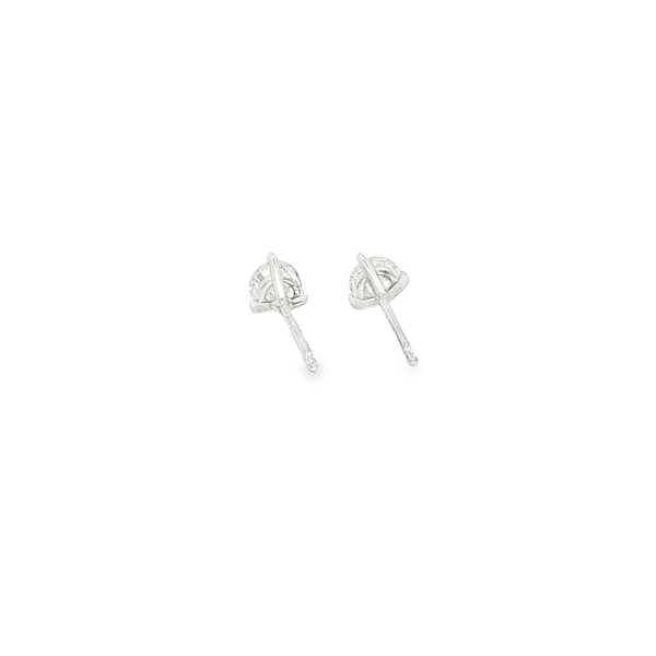 14K White Gold Lab-Grown Diamond Martini Stud Earrings Image 3 Jo & Co. Jewelers Hardy, VA