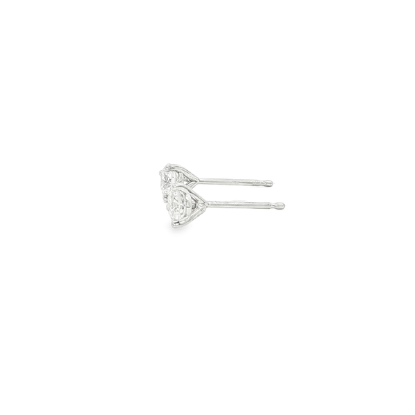 14K White Gold Lab-Grown Diamond Martini Stud Earrings Image 4 Jo & Co. Jewelers Hardy, VA