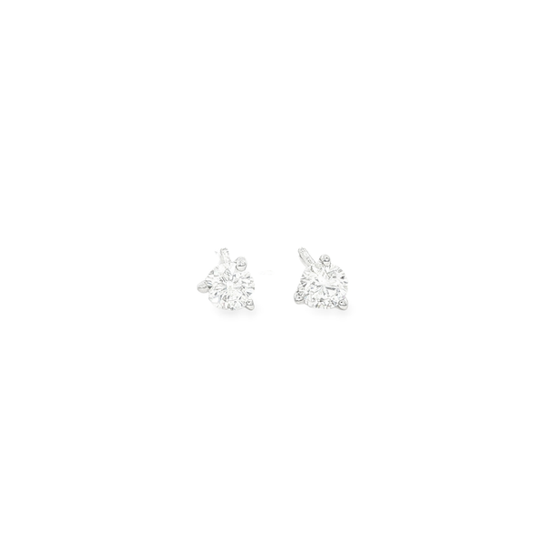 14K White Gold Lab-Grown Diamond Martini Stud Earrings Jo & Co. Jewelers Hardy, VA