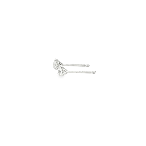 14K White Gold .26tw Lab-Grown Diamond Martini Stud Earrings Image 4 Jo & Co. Jewelers Hardy, VA