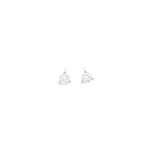 14K White Gold .26tw Lab-Grown Diamond Martini Stud Earrings Jo & Co. Jewelers Hardy, VA