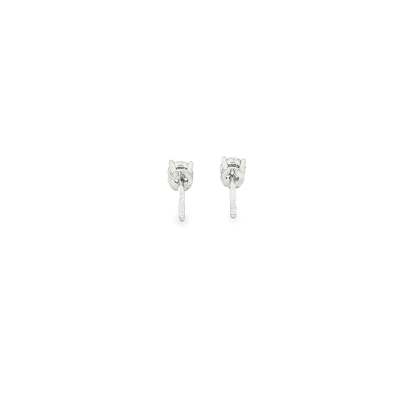 14K White Gold Lab-Grown Diamond Stud Earrings Image 3 Jo & Co. Jewelers Hardy, VA