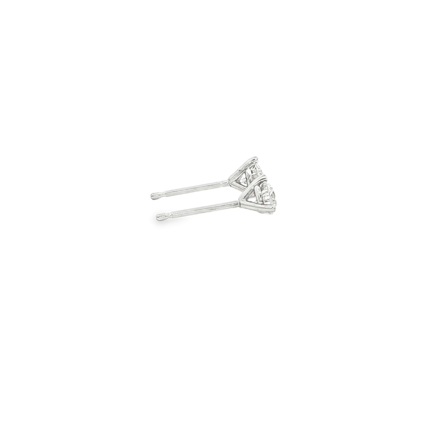 14K White Gold Lab-Grown Diamond Martini Stud Earrings Image 2 Jo & Co. Jewelers Hardy, VA