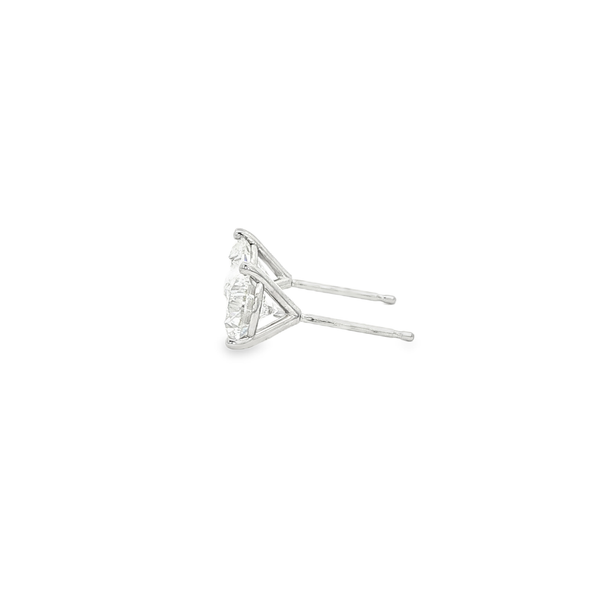 14K White Gold 2.02ctw Lab-Grown Round Diamond Martini Stud Earrings Image 4 Jo & Co. Jewelers Hardy, VA
