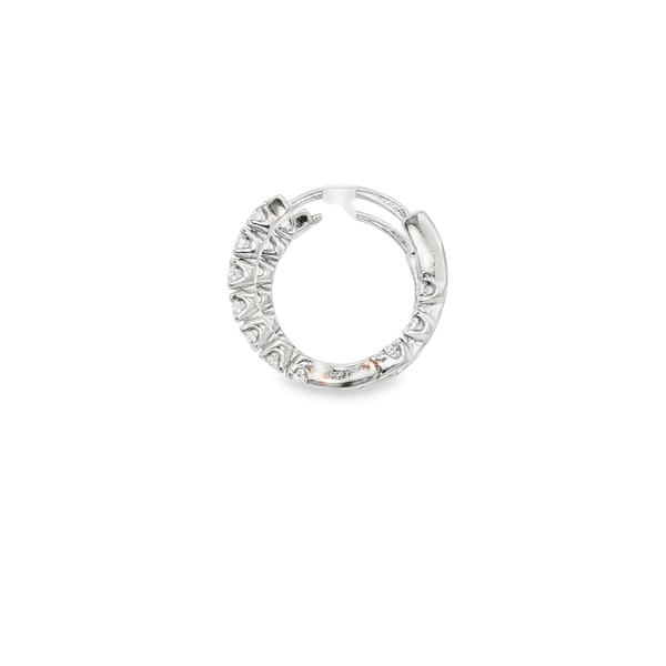 Sterling Silver .50 CTW Lab-Grown Diamond Inside-Out Hoop Earrings Image 4 Jo & Co. Jewelers Hardy, VA