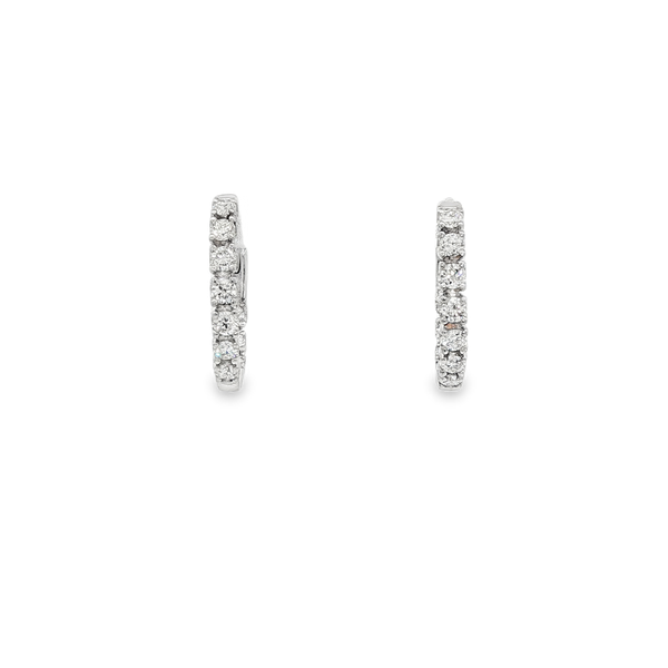 Sterling Silver .50 CTW Lab-Grown Diamond Inside-Out Hoop Earrings Jo & Co. Jewelers Hardy, VA