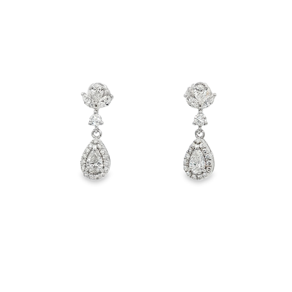 Sterling Silver .65 CTW Lab-Grown Multi-Shape Diamond Drop Earrings Jo & Co. Jewelers Hardy, VA