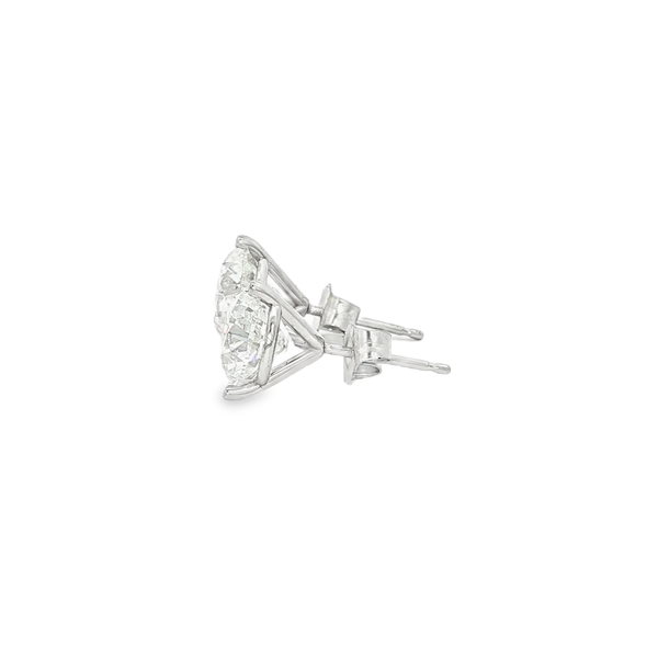 14K White Gold 4.00 CTW Lab-Grown Round Diamond Martini Stud Earrings Image 4 Jo & Co. Jewelers Hardy, VA