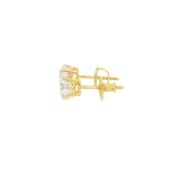 14K Yellow Gold 2.14tw Lab-Grown Round Diamond Stud Earrings Image 4 Jo & Co. Jewelers Hardy, VA