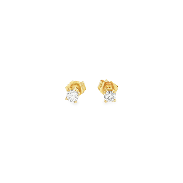 14K Yellow Gold .25tw Lab-Grown Round Diamond Stud Earrings Jo & Co. Jewelers Hardy, VA