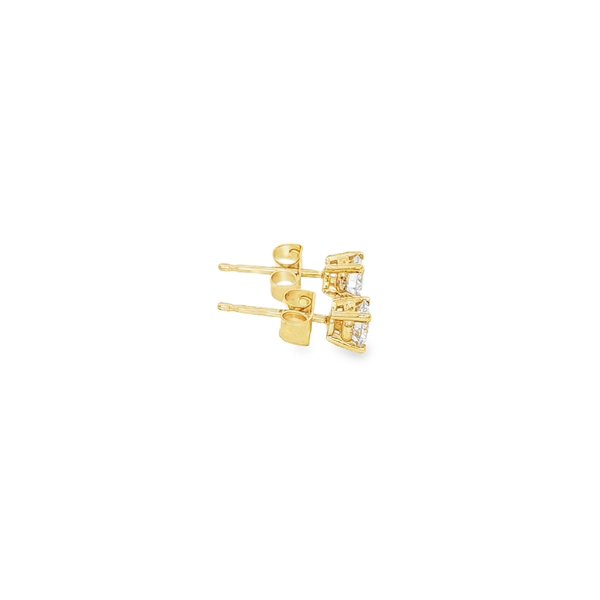 14K Yellow Gold .46tw Lab-Grown Round Diamond Stud Earrings Image 2 Jo & Co. Jewelers Hardy, VA