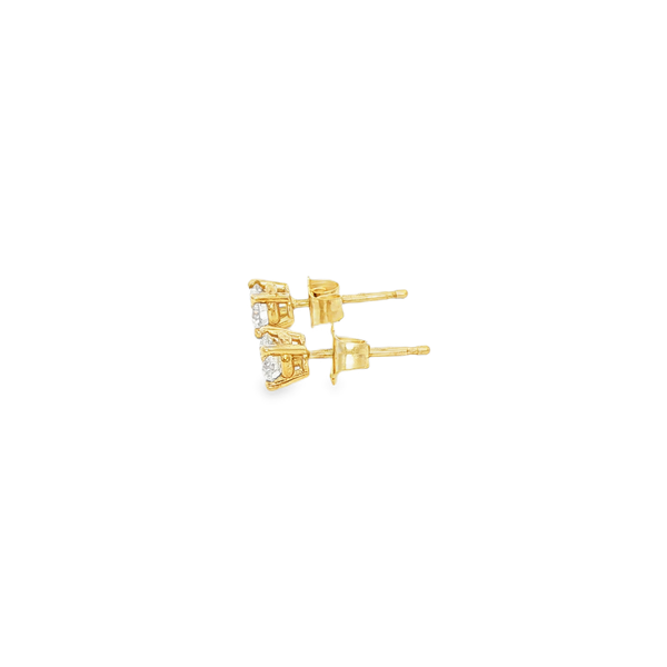 14K Yellow Gold .46tw Lab-Grown Round Diamond Stud Earrings Image 4 Jo & Co. Jewelers Hardy, VA