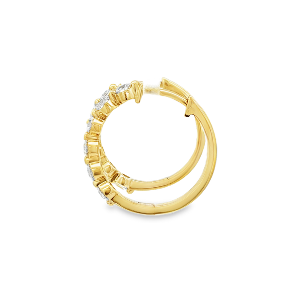14K Yellow Gold 1.05ctw Lab-Grown Diamond Hoop Earrings Image 4 Jo & Co. Jewelers Hardy, VA
