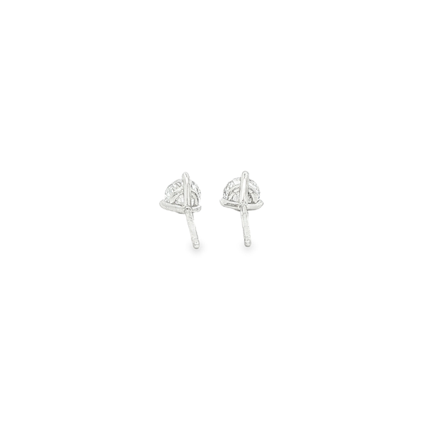 14K White Gold .58ctw Lab-Grown Round Diamond Martini Stud Earrings Image 3 Jo & Co. Jewelers Hardy, VA