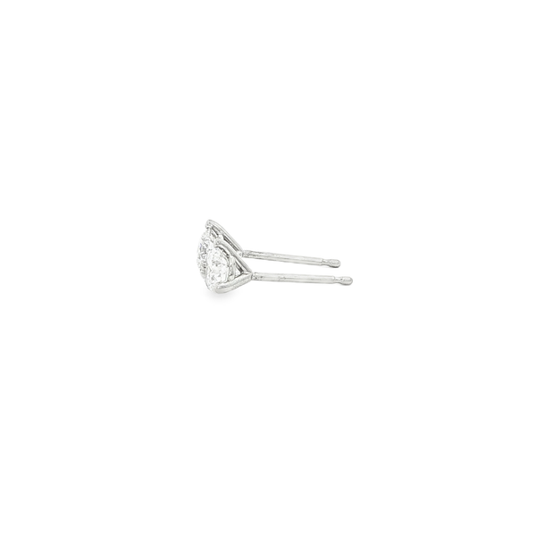 14K White Gold .58ctw Lab-Grown Round Diamond Martini Stud Earrings Image 4 Jo & Co. Jewelers Hardy, VA