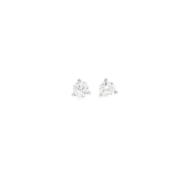 14K White Gold .58ctw Lab-Grown Round Diamond Martini Stud Earrings Jo & Co. Jewelers Hardy, VA