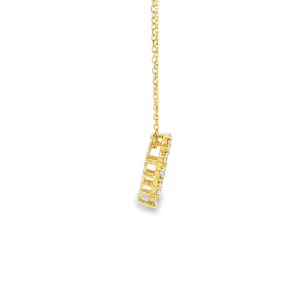 14K Yellow Gold Diamond Open Heart Pendant – .50ctw Image 2 Jo & Co. Jewelers Hardy, VA