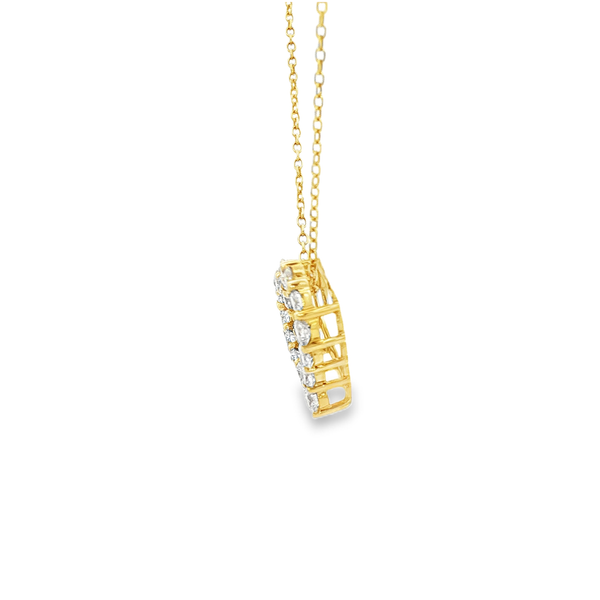 14K Yellow Gold Diamond Open Heart Pendant – .50ctw Image 4 Jo & Co. Jewelers Hardy, VA