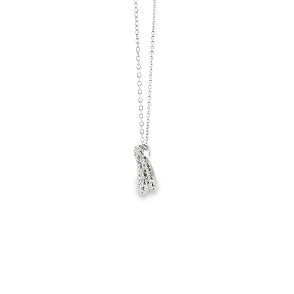 14K White Gold .40ctw Round Diamond Interlocked Circles Pendant Necklace Image 4 Jo & Co. Jewelers Hardy, VA