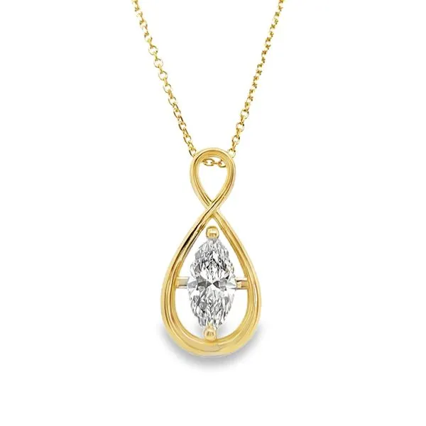 18K Yellow Gold Marquise Diamond Infinity Pendant Jo & Co. Jewelers Hardy, VA