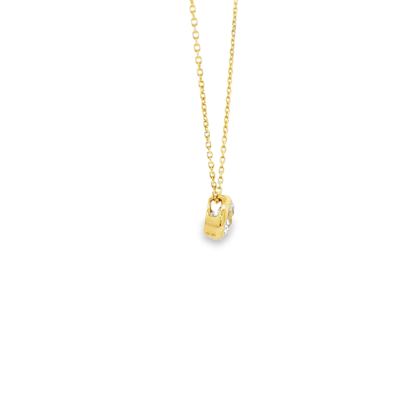 18K Yellow Gold .30ct Round Diamond Bezel-Set Solitaire Pendant Image 2 Jo & Co. Jewelers Hardy, VA