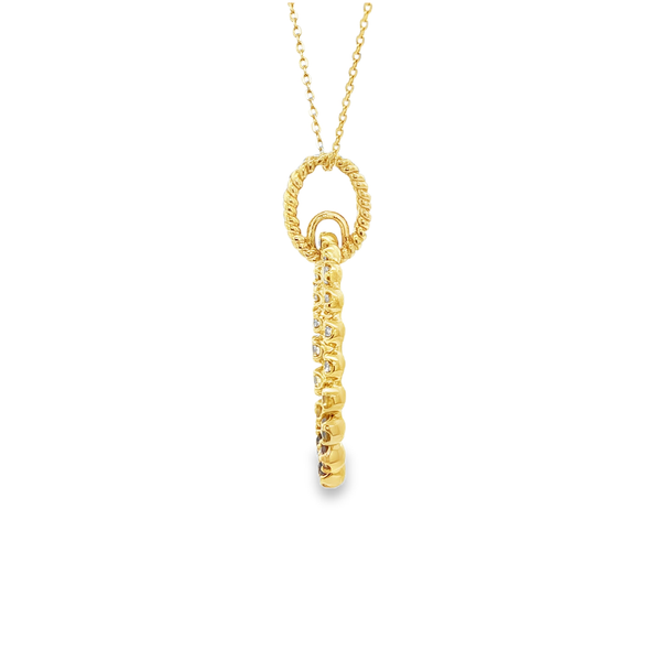 14K Yellow Gold Emberlight Desert Diamond Oval Drop Necklace – 1.00ctw Image 4 Jo & Co. Jewelers Hardy, VA