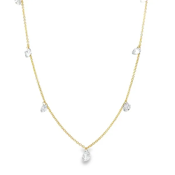 14K Yellow Gold Pierced Lab- Grown Diamond Station Necklace Jo & Co. Jewelers Hardy, VA