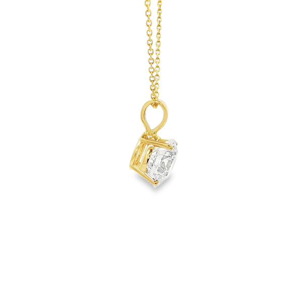 14K Yellow Gold 2.09ct Lab-Grown Round Diamond Solitaire Pendant Necklace Image 2 Jo & Co. Jewelers Hardy, VA