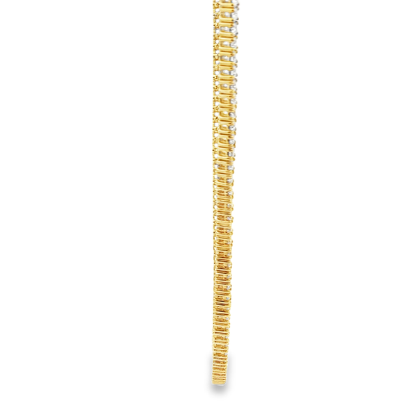 14K Yellow Gold 5.98ctw Lab-Grown Diamond Tennis Necklace 17