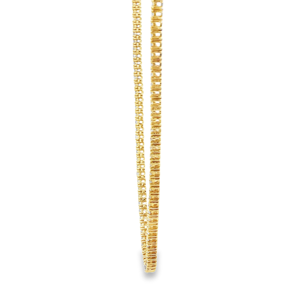 14K Yellow Gold 5.98ctw Lab-Grown Diamond Tennis Necklace 17
