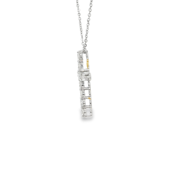 Sterling Silver 1.00 CTW Lab-Grown Round Diamond Cross Pendant Image 4 Jo & Co. Jewelers Hardy, VA