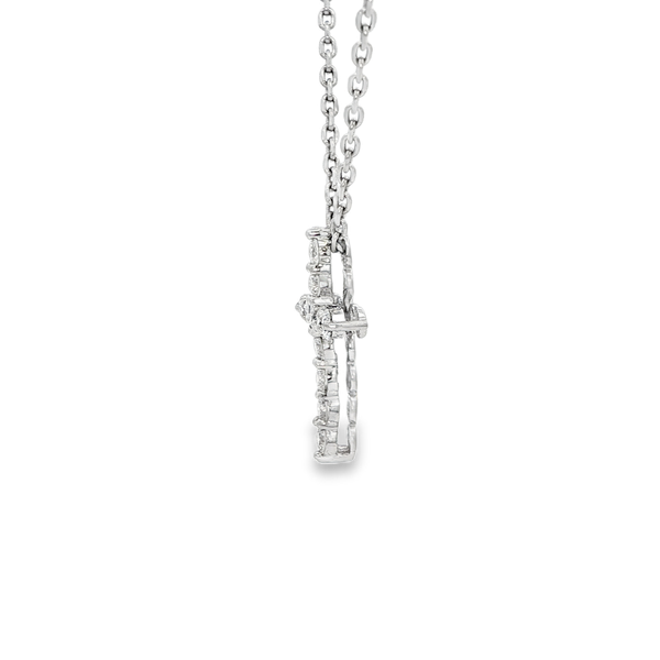 Sterling Silver .50 CTW Lab-Grown Diamond Cross Pendant Image 4 Jo & Co. Jewelers Hardy, VA