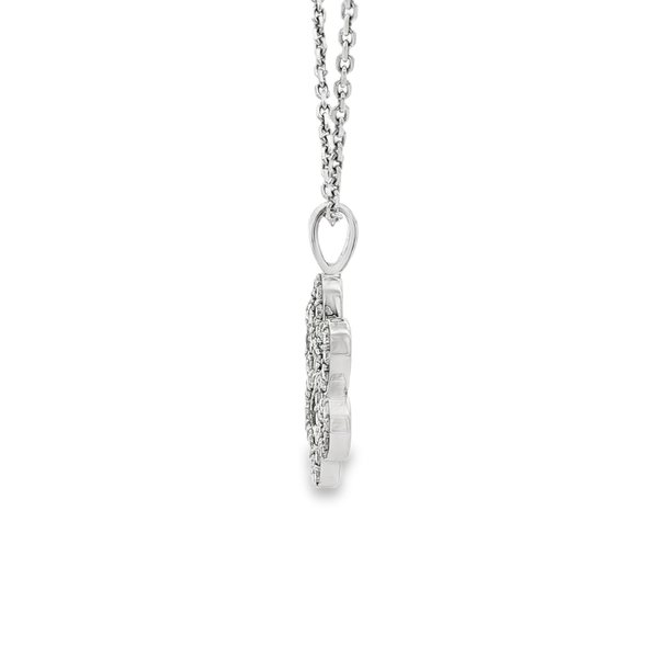 Sterling Silver .57ctw Lab-Grown Diamond Paw Print Pendant Image 4 Jo & Co. Jewelers Hardy, VA