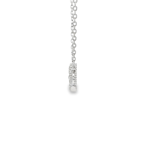 Sterling Silver .50 CTW Lab-Grown Round Diamond Quatrefoil Clover Necklace Image 4 Jo & Co. Jewelers Hardy, VA