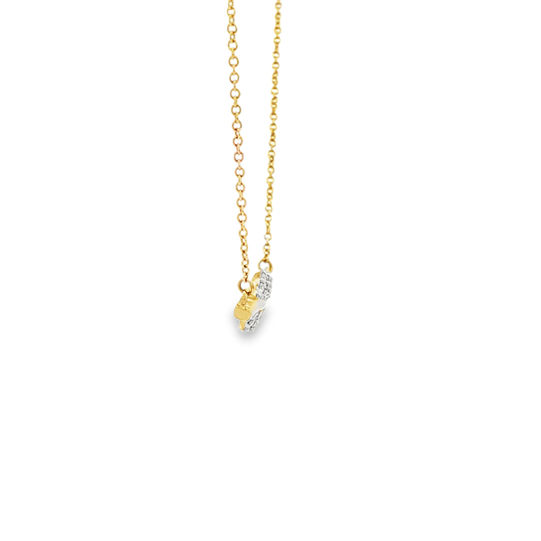 10K Yellow Gold Diamond Olive Branch Necklace .10ctw Image 2 Jo & Co. Jewelers Hardy, VA