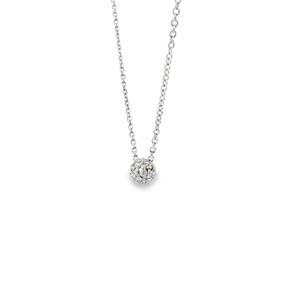10K White Gold 1/5ctw Round Diamond Cluster Necklace Image 4 Jo & Co. Jewelers Hardy, VA