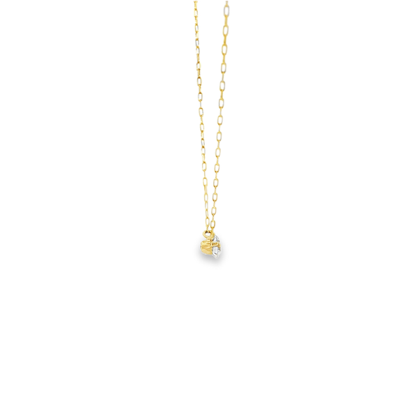 18K Yellow Gold .07ct Round Diamond 2-Prong Solitaire Necklace Image 2 Jo & Co. Jewelers Hardy, VA