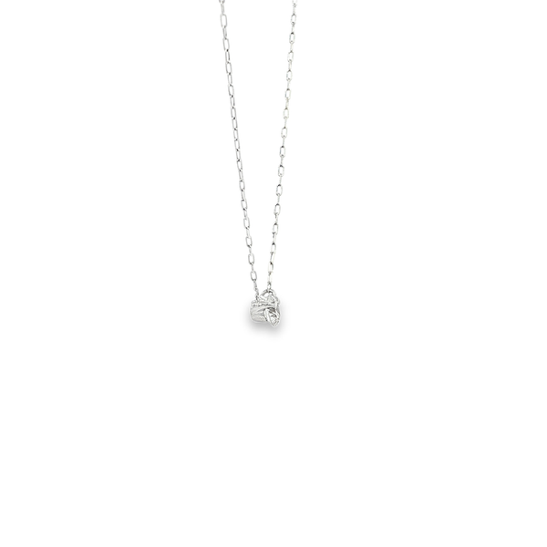 18K White Gold .10ct Round Diamond 2-Prong Solitaire Necklace Image 2 Jo & Co. Jewelers Hardy, VA