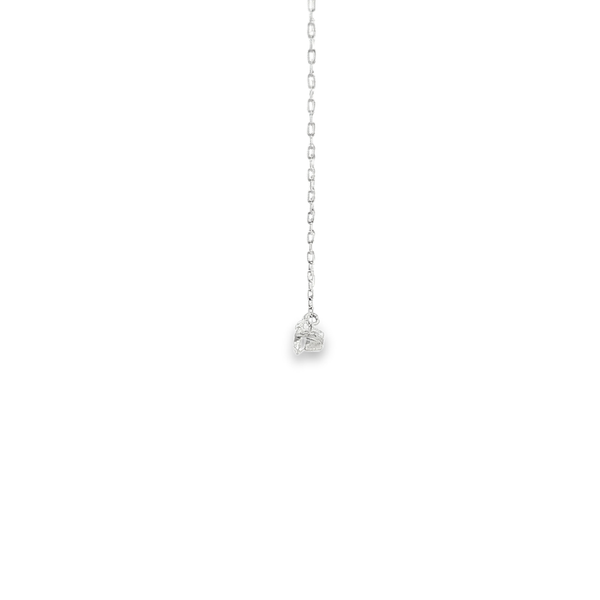 18K White Gold .10ct Round Diamond 2-Prong Solitaire Necklace Image 4 Jo & Co. Jewelers Hardy, VA